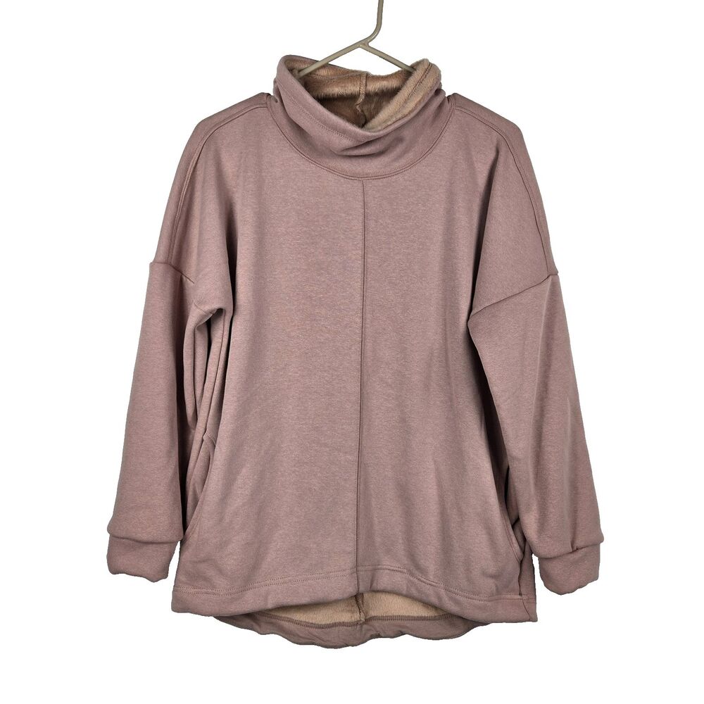 Workshop Women's Size Medium Opera Pink Pullover Fleece Lined‎ Sweatshirt NWT
